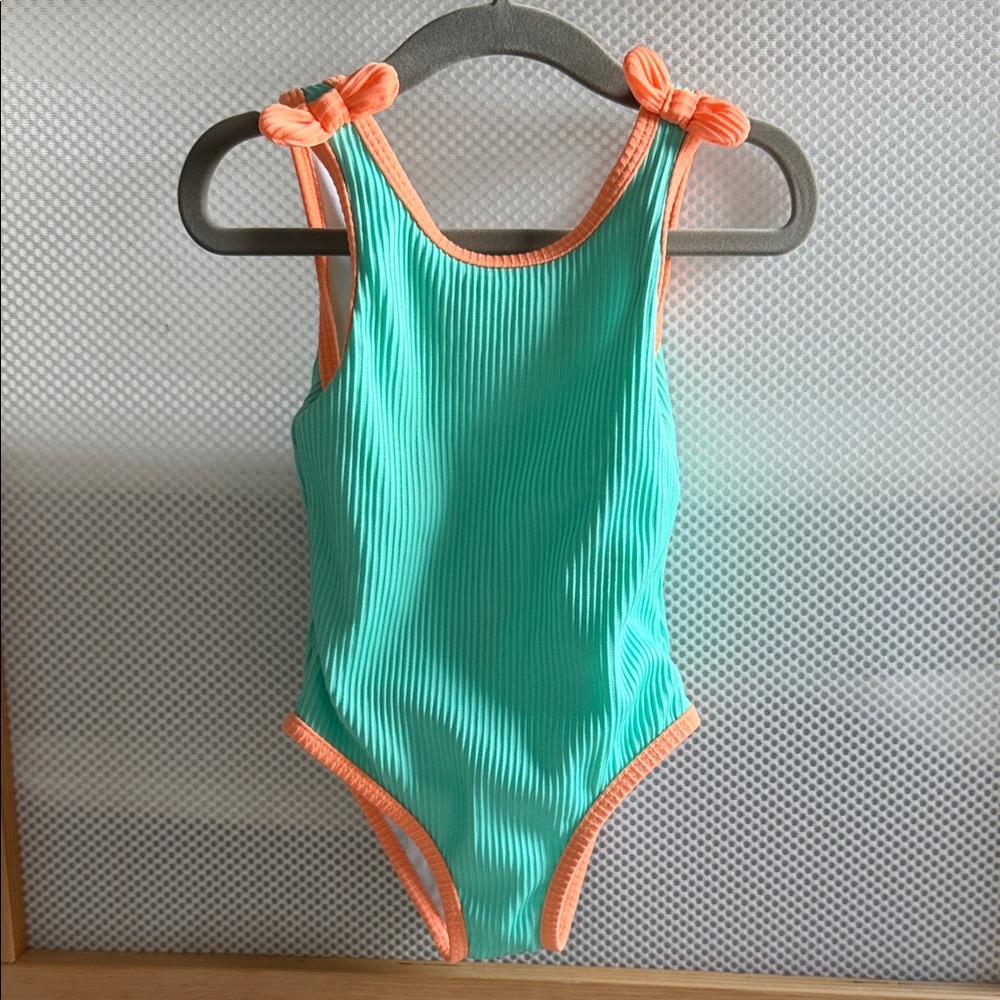 Cat & Jack Aqua and Orange Swimsuit